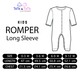 Te Te & Ta Ta Long Romper Short Sleeves White 6-9 Months (3Pcs/1Set) KRP-L102