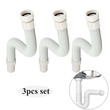 Jaramy Kitchen Flexible Sink Pipe - 3PCS Set