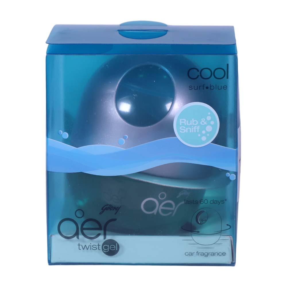 Aer Car Twist Gel Cool Surf Blue 45G