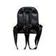 Konoko Leather Middle Logo Backpack Medium (Black)