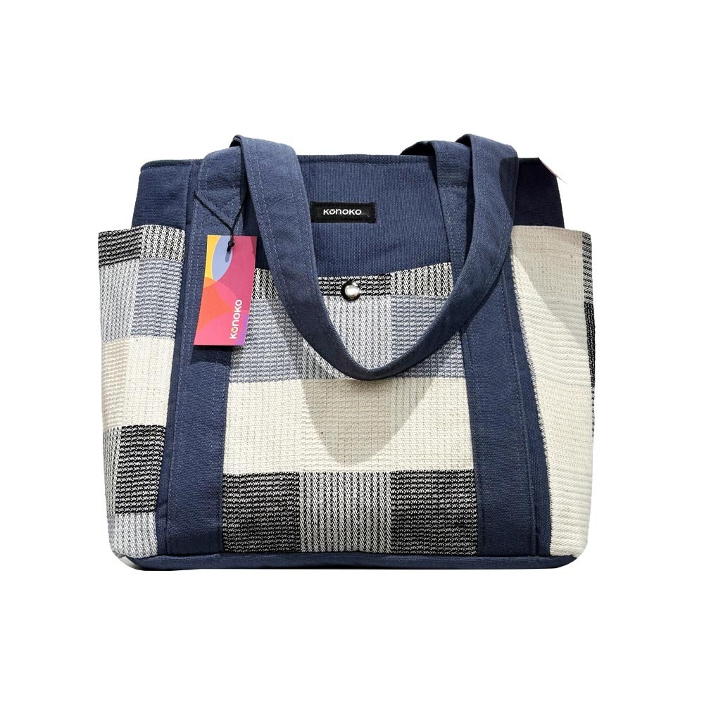 Konoko Warchi Tote Bag Medium  (Blue)