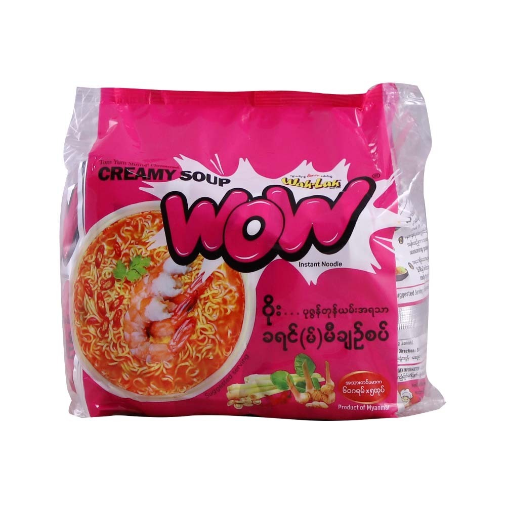 Wah Lah Wow Inst Noodle Tom Yum Shrimp Creamy60Gx5