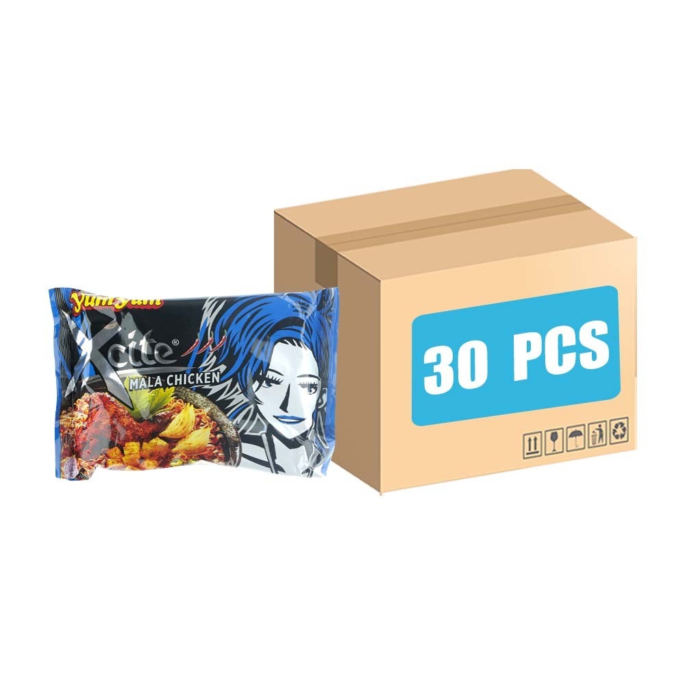 Yum Yum Xcite Instant Noodles Mala Chicken 70Gx30PCS