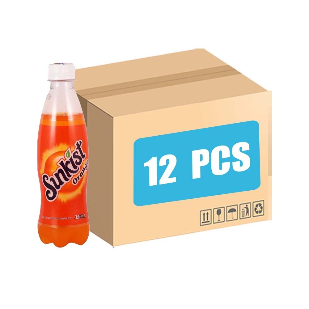 Sunkist Orange Carbonated Soft Drink 350MLx12PCS