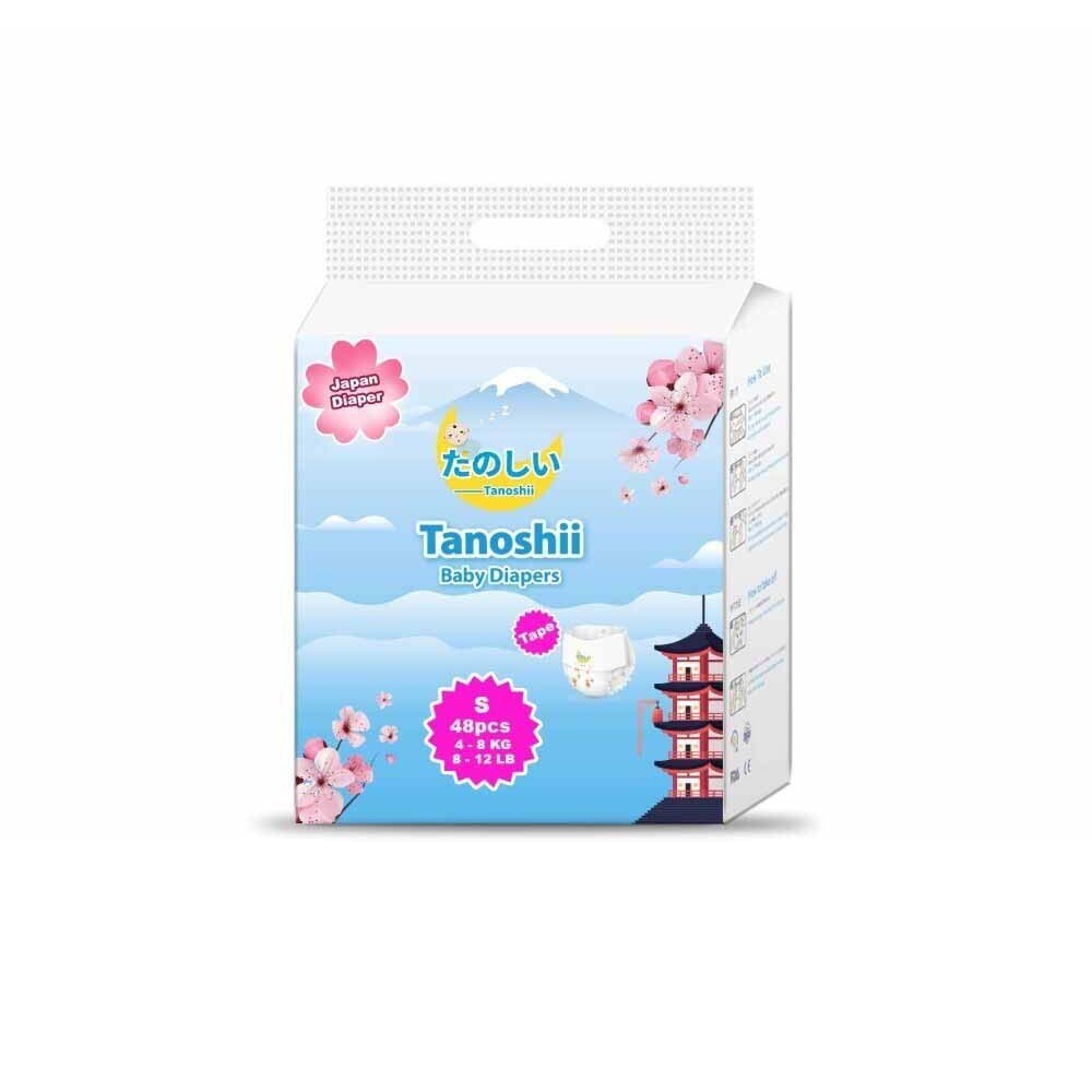 Tanoshii Baby Diaper Tape S-48PCS  8 836000 100103