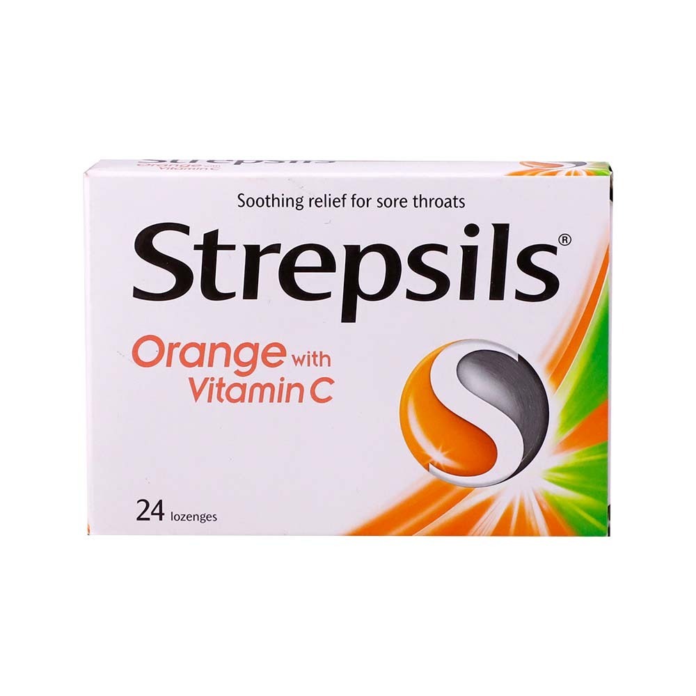 Strepsils Lozenges Orange With Vitamin C 6PCS 21G x 4