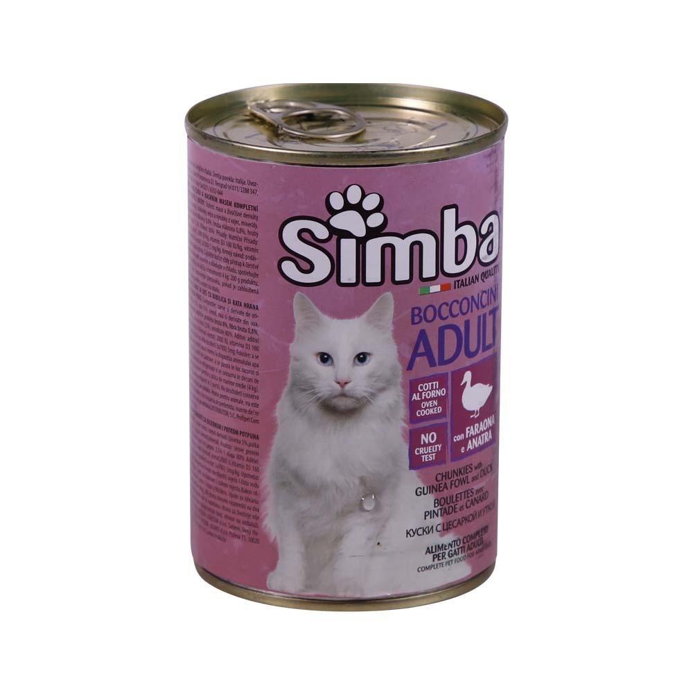 Simba Cat Wet Food Chunkie With Guinea Fowl & Duck 415G