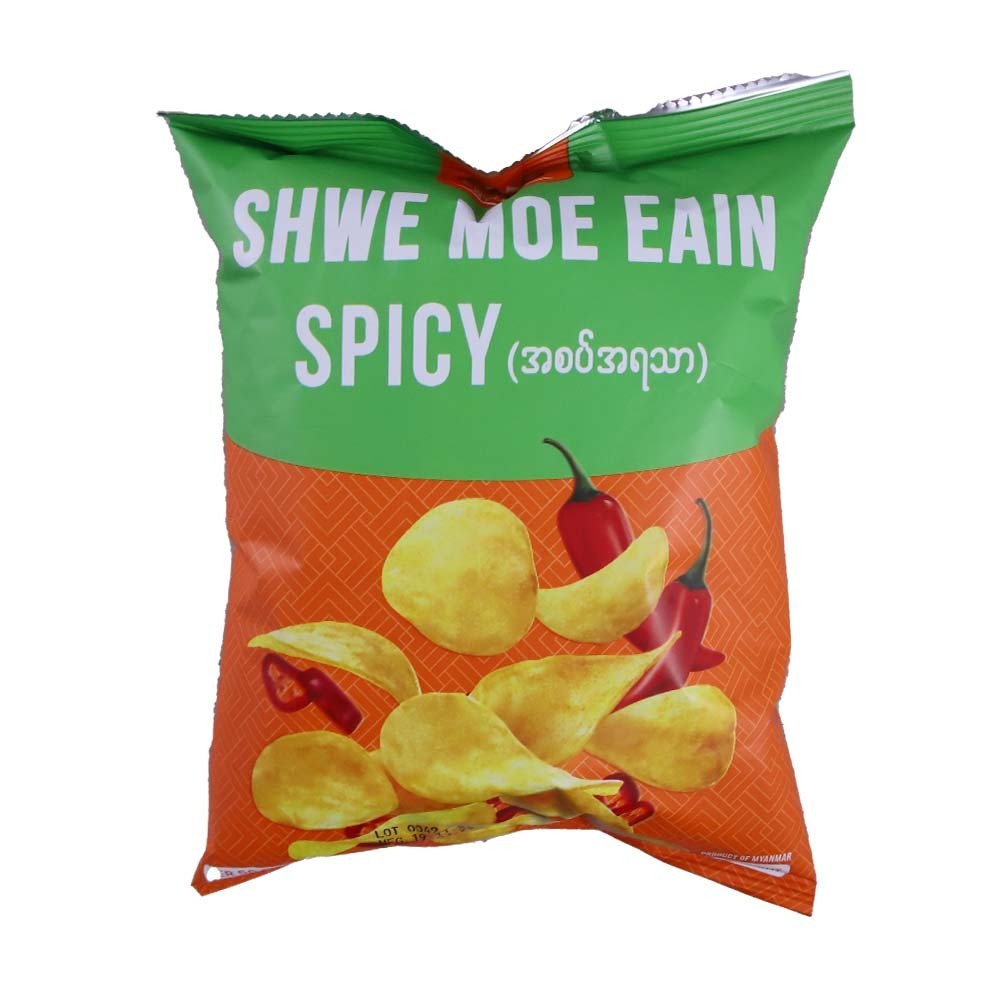 Shwe Moe Eain Fried Potato Chip Spicy 50G