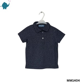 Max & Mia Kid Boy Polo Shirt MM1404 Green Striped 2XL (7/8Years)