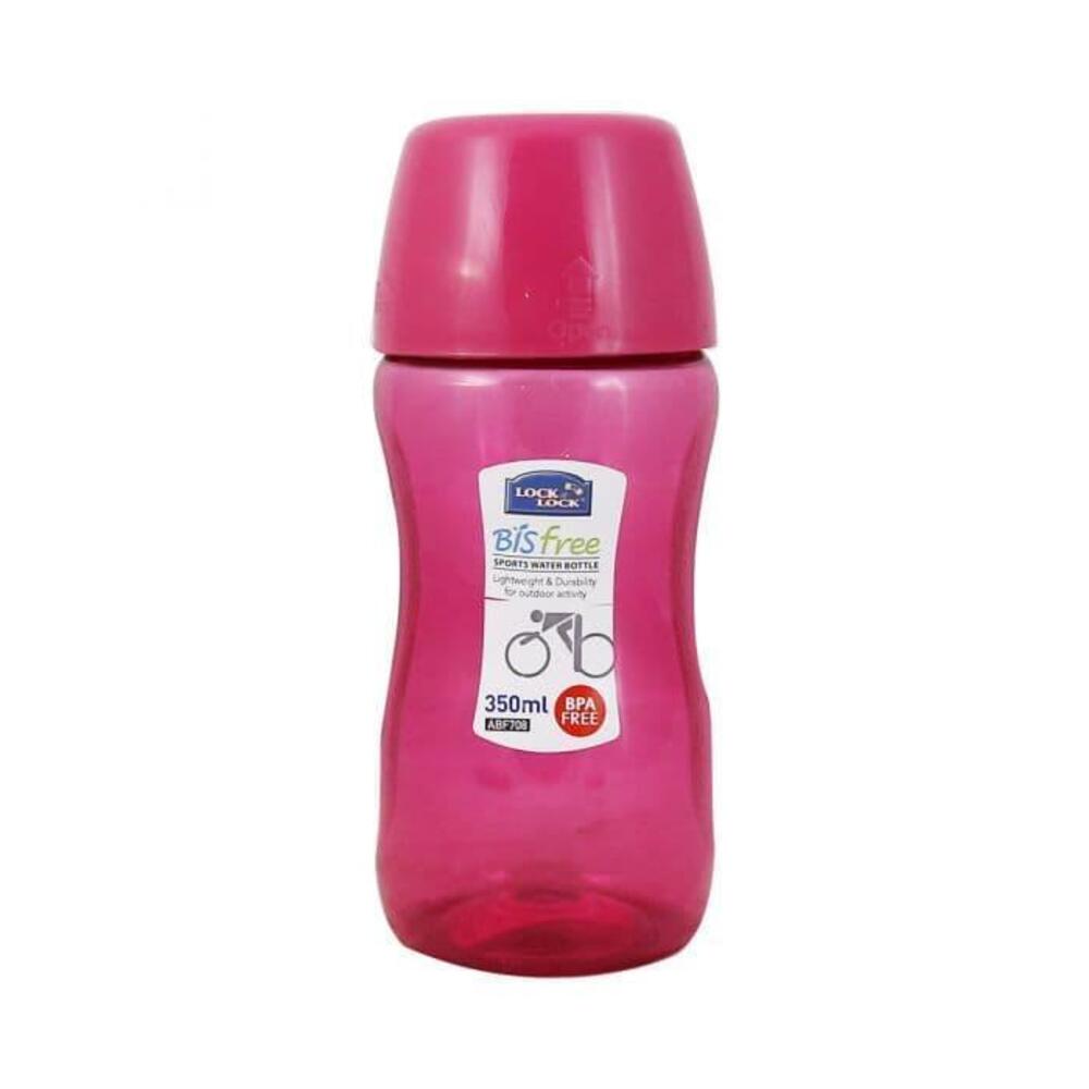 ABF708TP Lock & Lock Water Bottle Bisfree Sports Tritan With Straw 350ML Pink