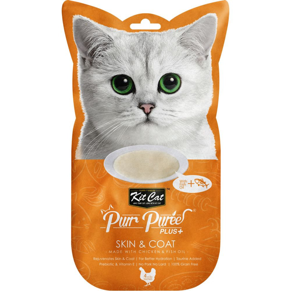 Kit Cat Purr Puree Plus 15G x 4PCS (Chicken)