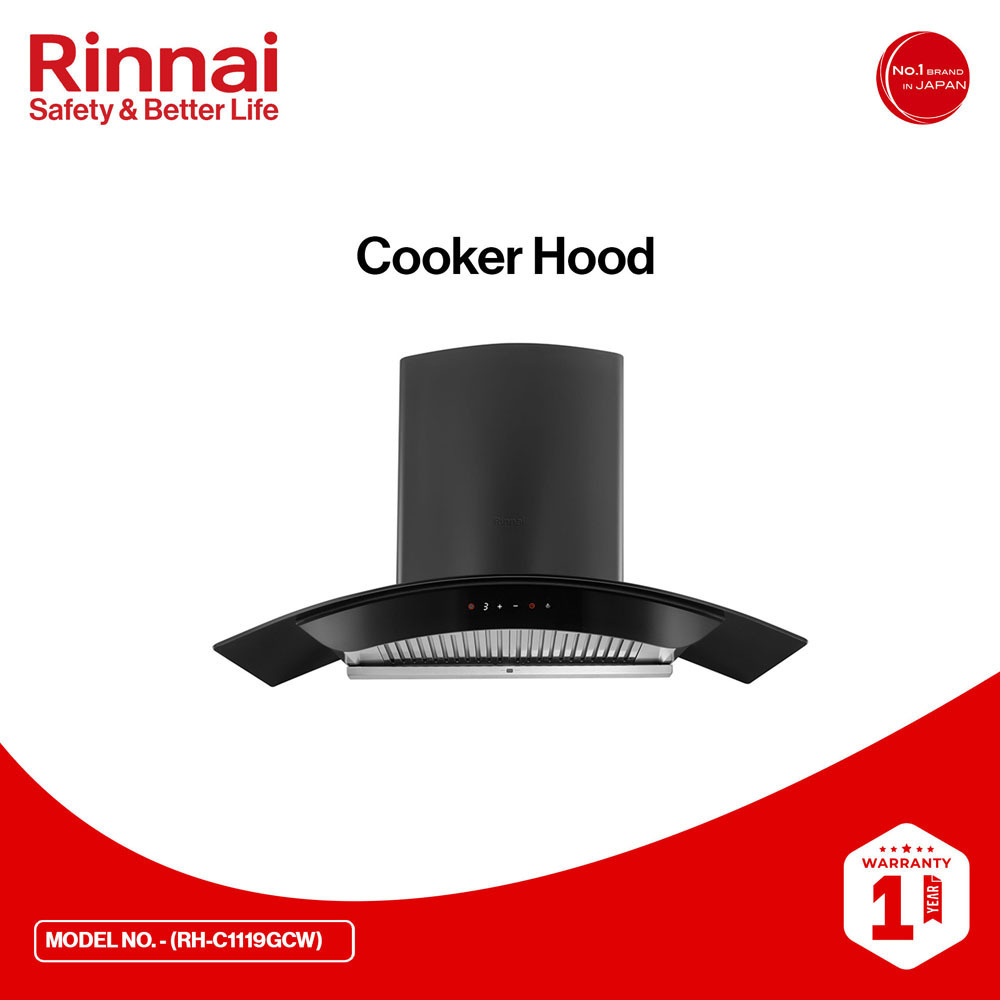 Rinnai Cooker Hood RH-C1119-GCW Black