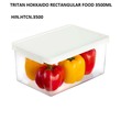 Tritan Hokkaido Rectangular Food  Box 3500Ml HIN.HTCN.3500 (250 x 168 x 124MM)