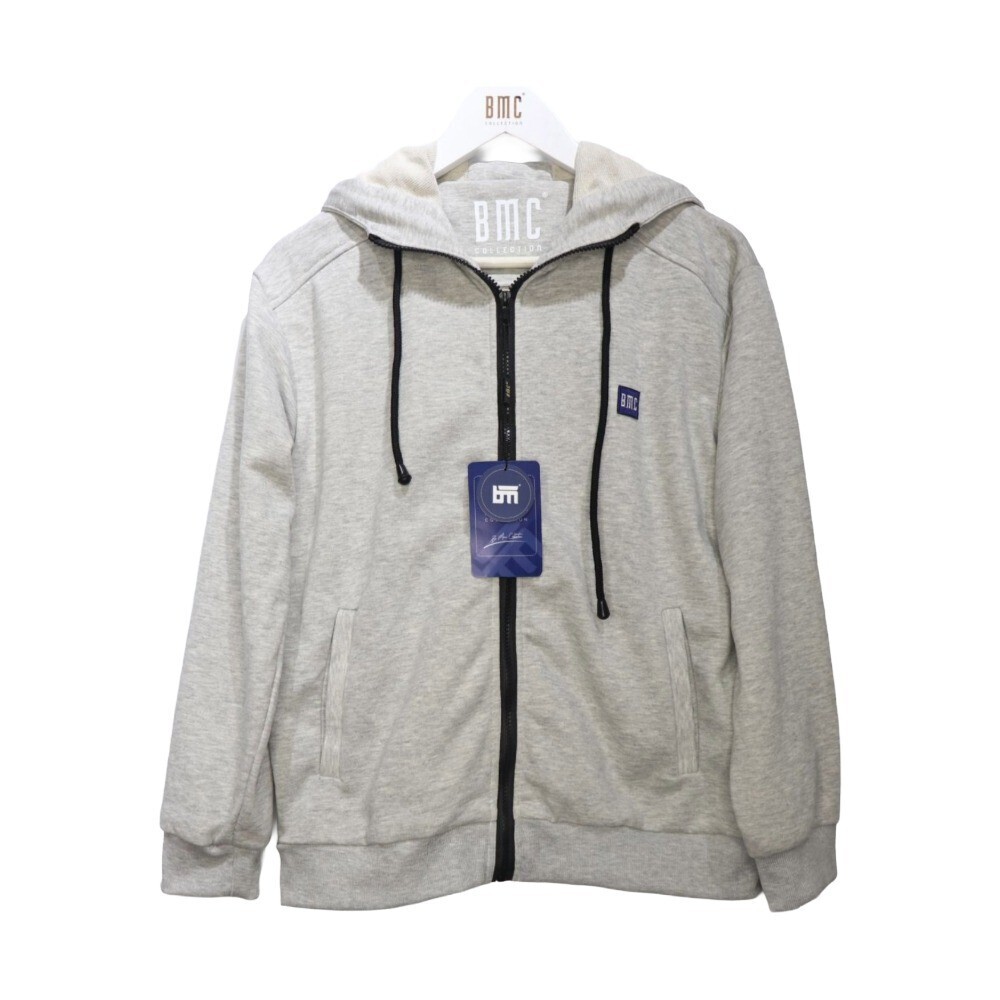 BMC Zip Hoodie 8330076 White Gray Large