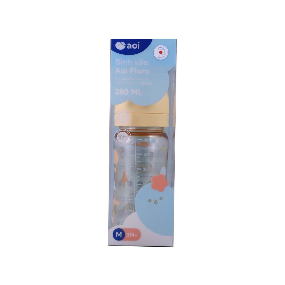 Inochi Aoi Feeding Bottle Wide Neck Flora 280ML