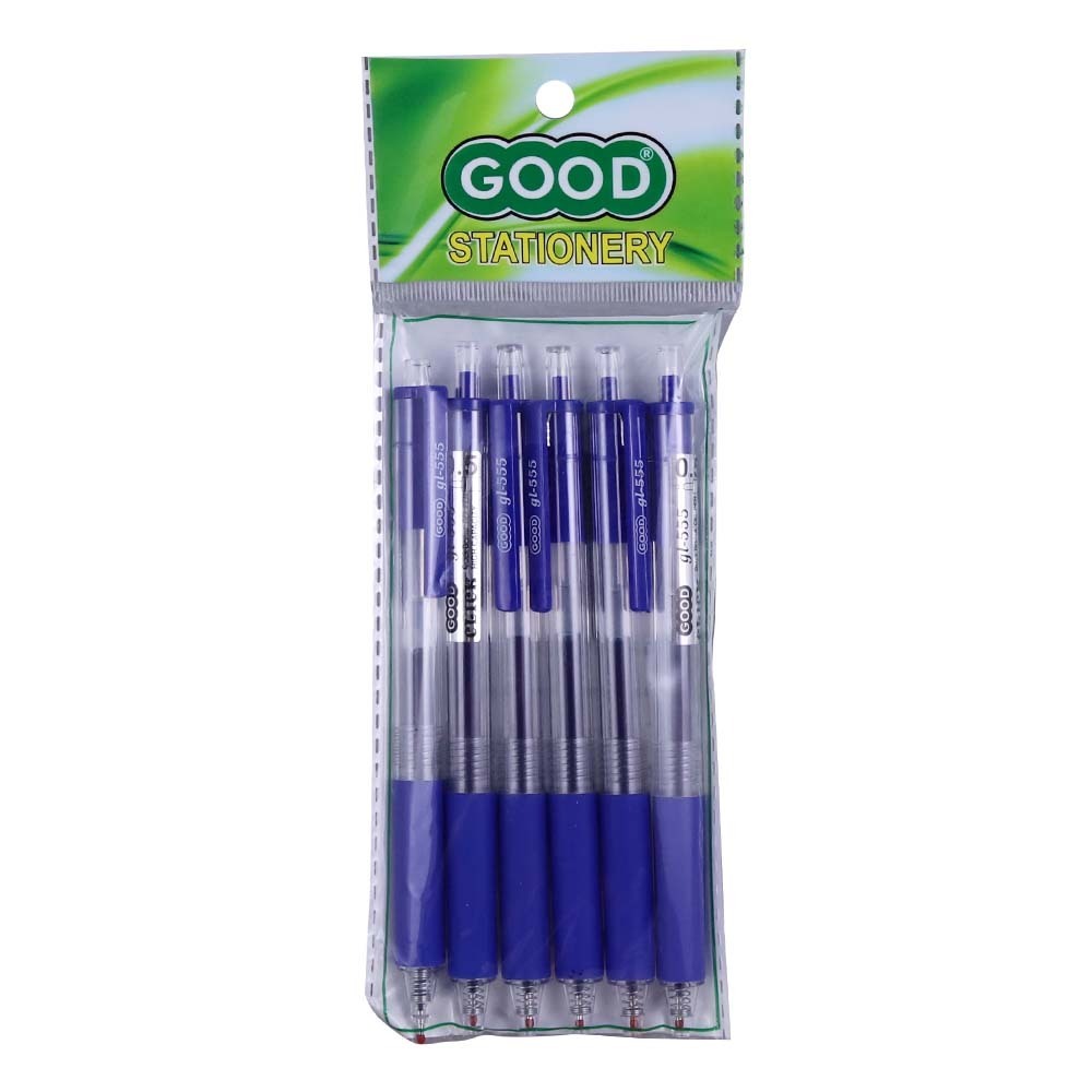 Good Click Gel Pen 0.5MM 6PCS GL-555 Blue