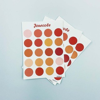 Jourcole  Circles and Dots Sticker One Sheet Journaling Deco Sticker  3.5x5inches JC0017 Purple