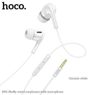 M91 Shelly Wired 3.5MM Earphones With Microphone  White