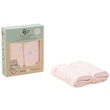 Snow Owl Bamboo Muslin 40x40 Pack2 - Lovely Sky Pink