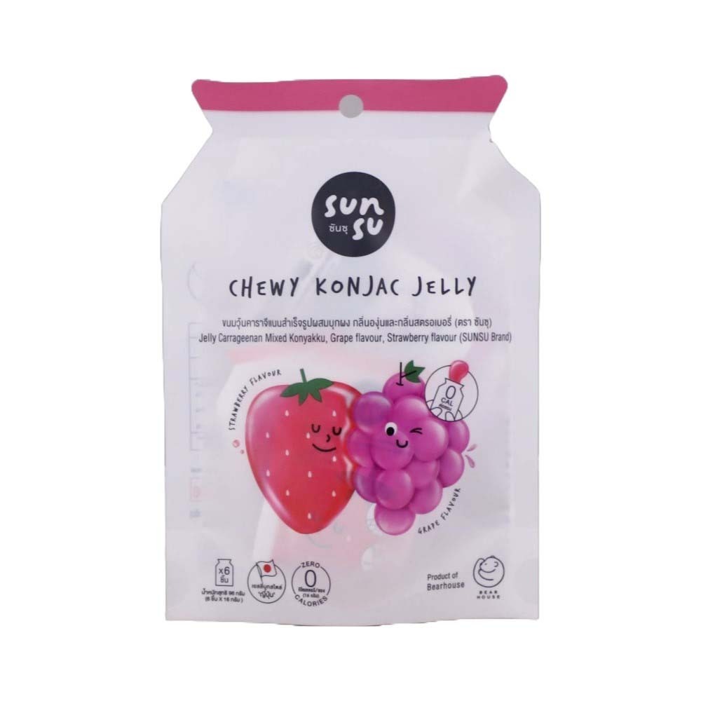 Sunsu Jelly Grape & Strawberry Flavour 96G