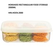 Hokkaido Rectangular Food Storage Box 2000Ml HIN.HOCN.2000 (222x154x78MM)