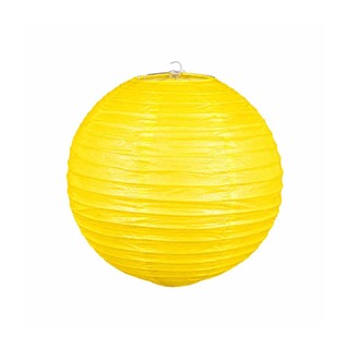 Uncle Gyi Uncle Gyi Round Paper Lantern (Plain) 25cm Yellow