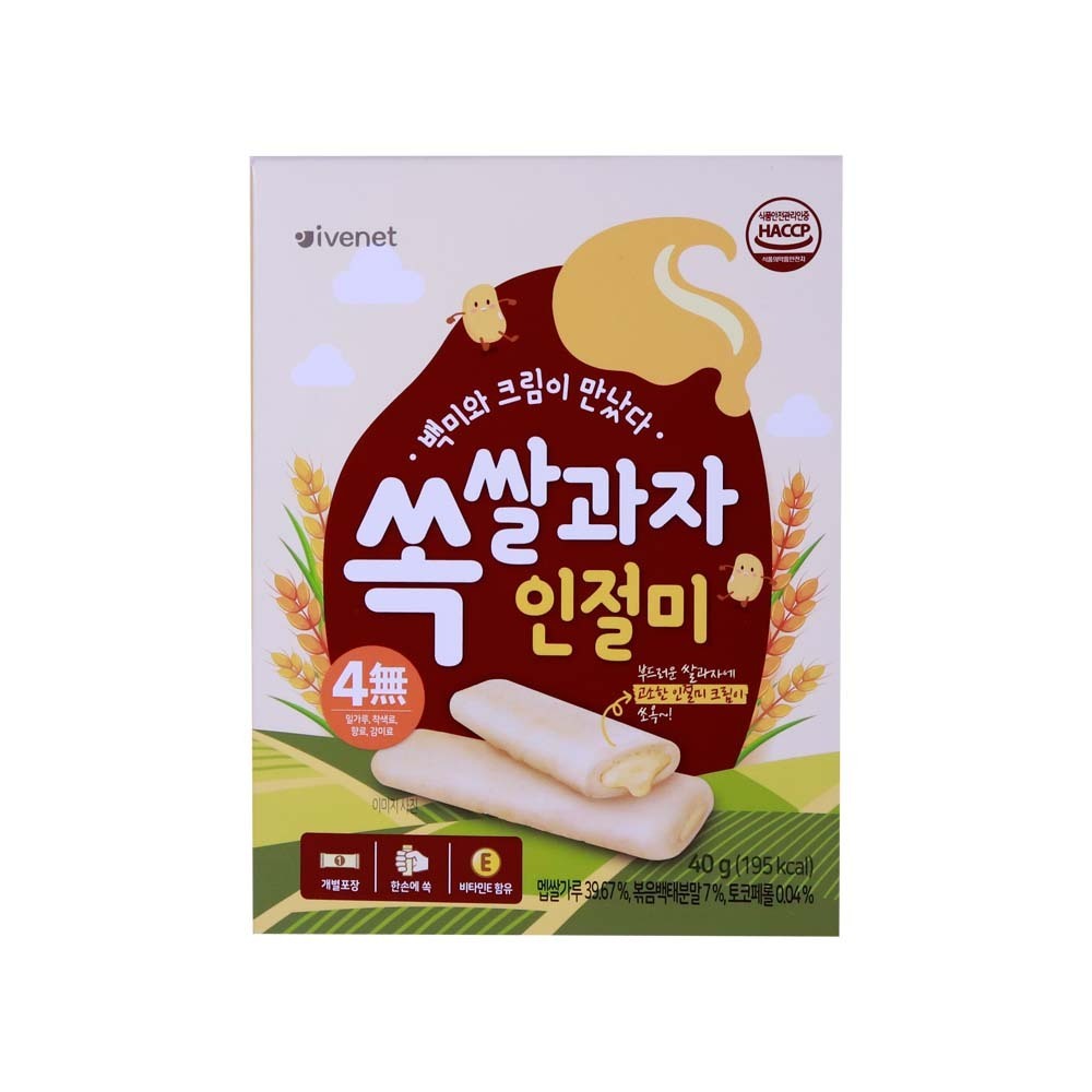Ivenet Flat Rice Cracker Plain 40G (7M+)