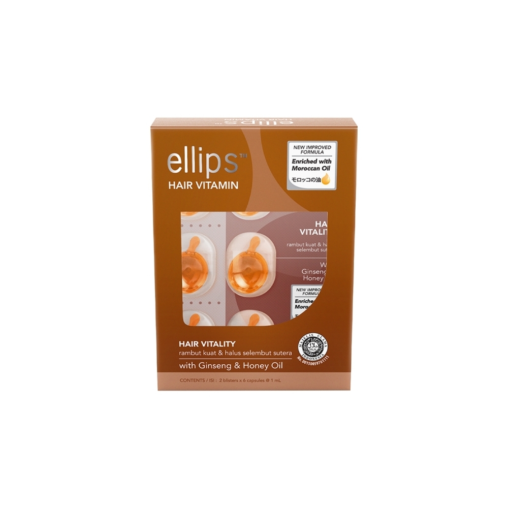 Ellips Hair Vitality (Hair Vitality With Ginseng & Honey Oil) Box 12 Capsules