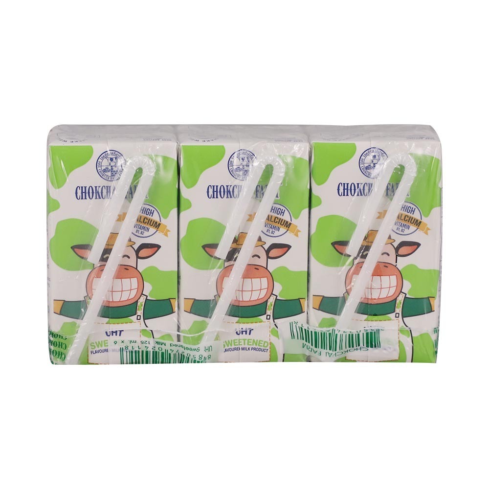 Chokchai Farm Uht Sweetened Milk 125MLx6PCS