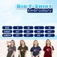 Rio Embrodiary T-Shirt Navy Blue TSE-01 Size-Small