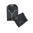 Bambi Women Silk Pajamas One Set Black AA0015 Medium