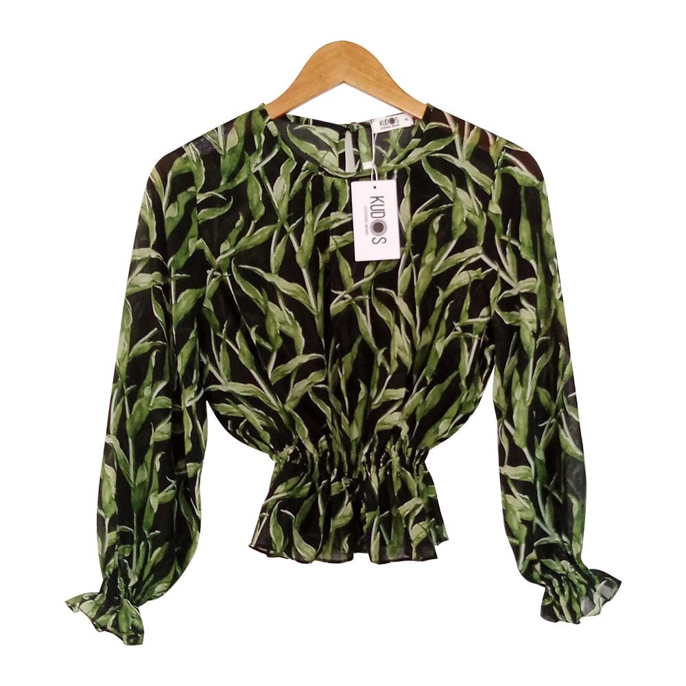 Kudos Chiffon Blouse Hale Navy B-005-HN Medium