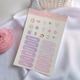 Jourcole  Pastel Kawaii Monthly Sticker 1 Sheet 4x6inches JC0027 pink