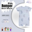 Te Te & Ta Ta Short Romper Short Sleeves Blue 3-6 Months (3Pcs/1Set) KRP-S101