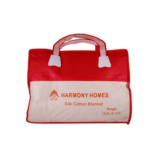 Harmony Homes Cotton Blanket 5x6.5ft Purple