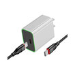 GADGET MAX PD101S Grey Type C to Type C PD20W Single Port Charger Set (490122)