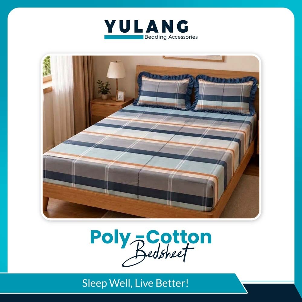 Yulang Poly Cotton Bedsheet Set Double (5PCS) YGJEB6-7504
