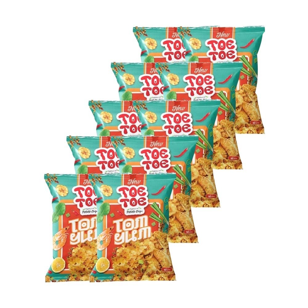 Toe Toe Potato Chips Tom Yum Flavored (10PCS x 50G)