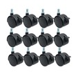 Jaramy 2IN Furniture Caster 50Mm Wheels 360 Degree -10PCS Pack