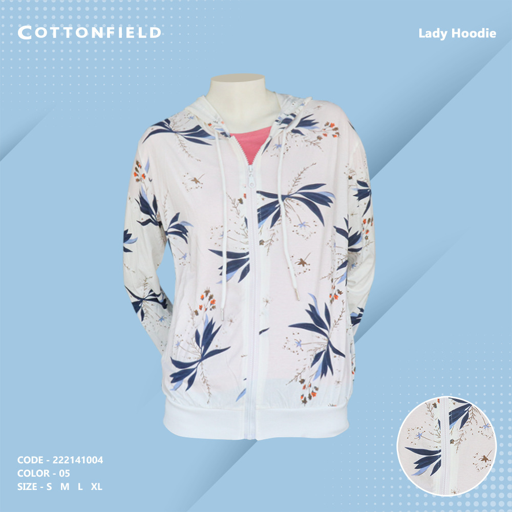 Cottonfield Women Hoodie with zip C05 (Large)