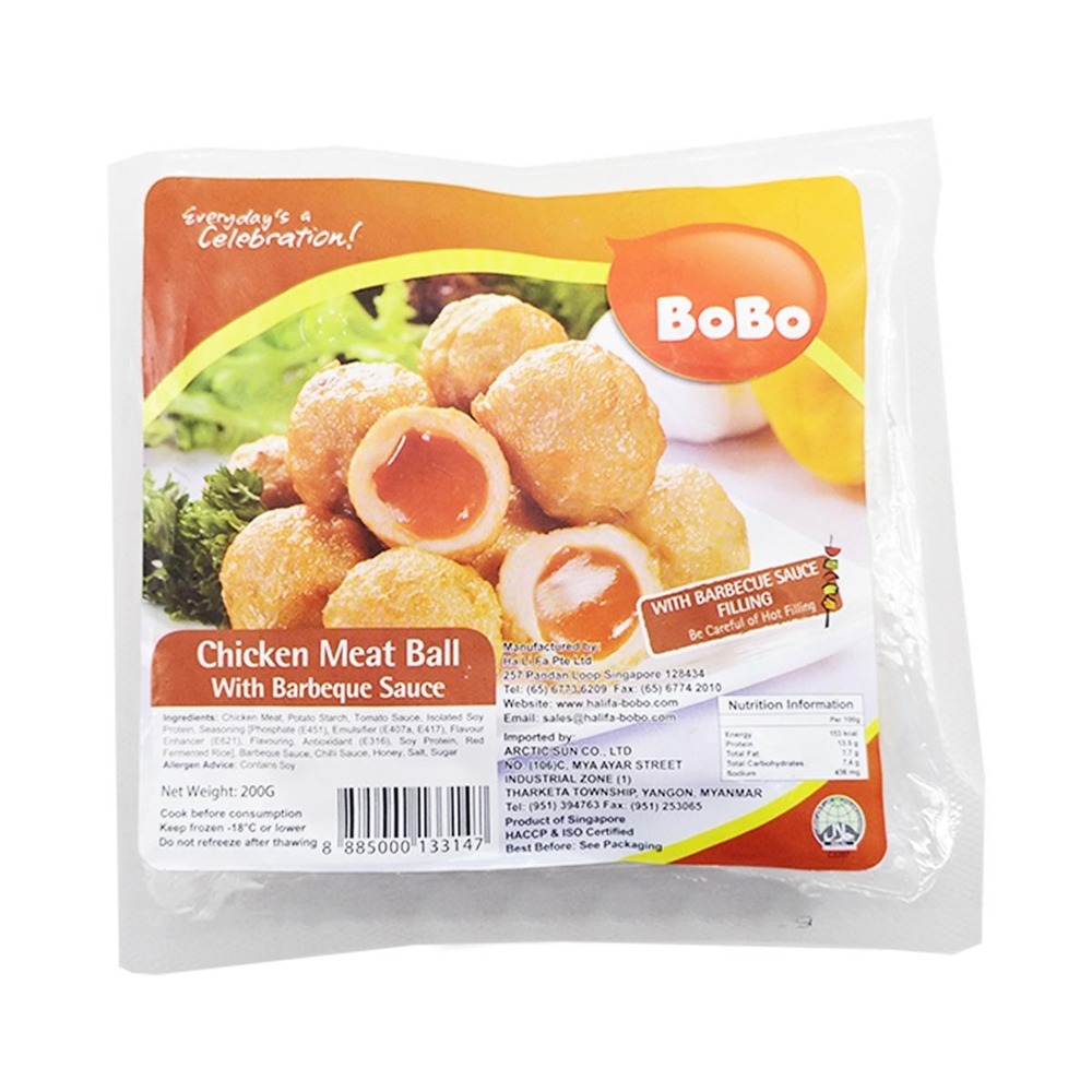 Bo Bo Chk Meat Ball White BBQ Sauce 200G