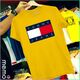 memo ygn Tommy Jeans unisex Printing T-shirt DTF Quality sticker Printing-Yellow (XL)