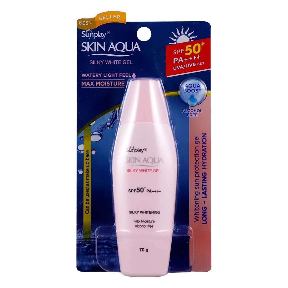 Rohto Sunplay Skin Aqua Silky White Gel SPF50+ 70G