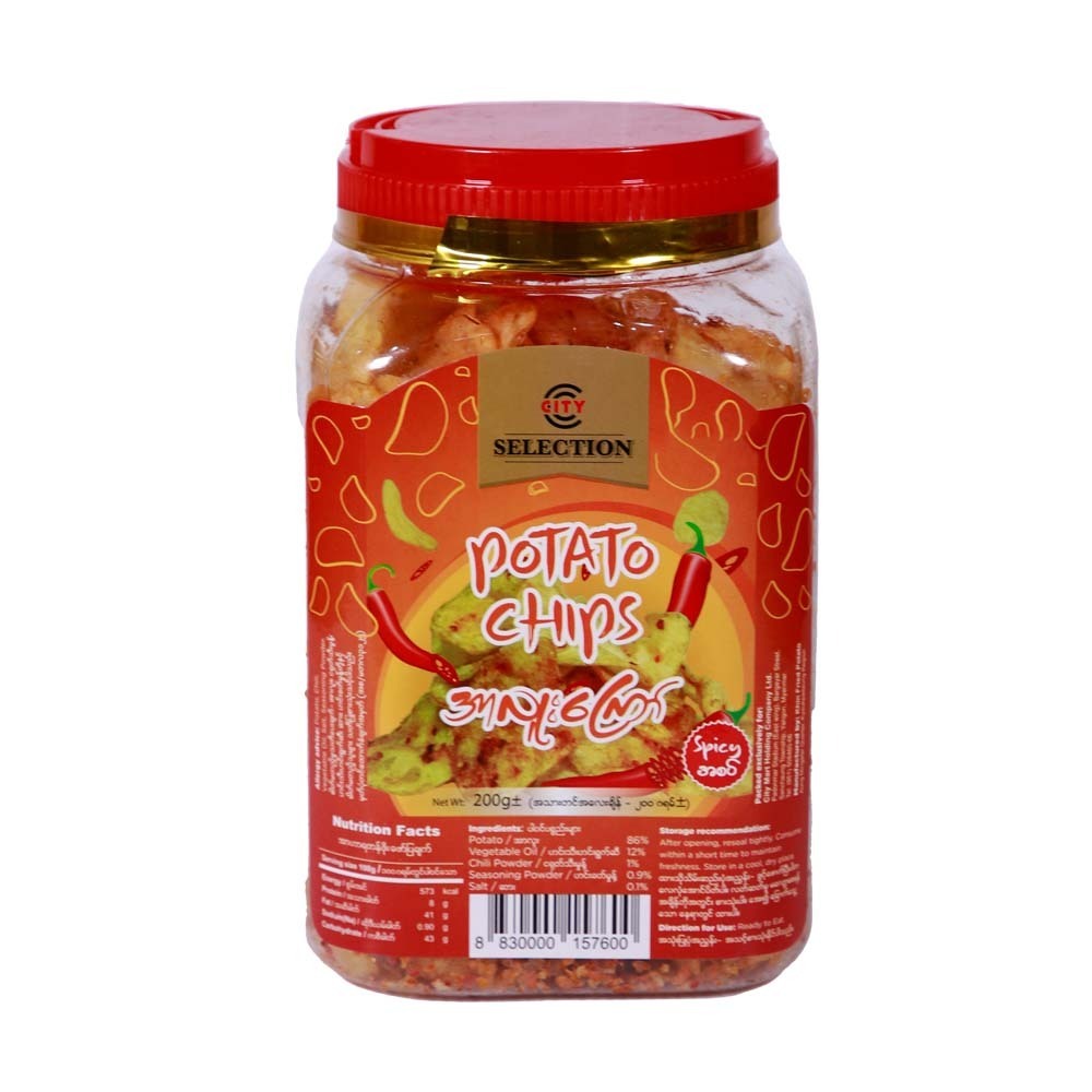 City Selection Fried Potato Chips Spicy 200G