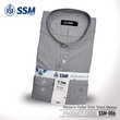 Madarin Collar Shirt Short Sleeve SSM-O-M-S-006 (Light Gray) Large