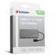 Verbatim USB-C™ 3.1 Card Reader (Grey)