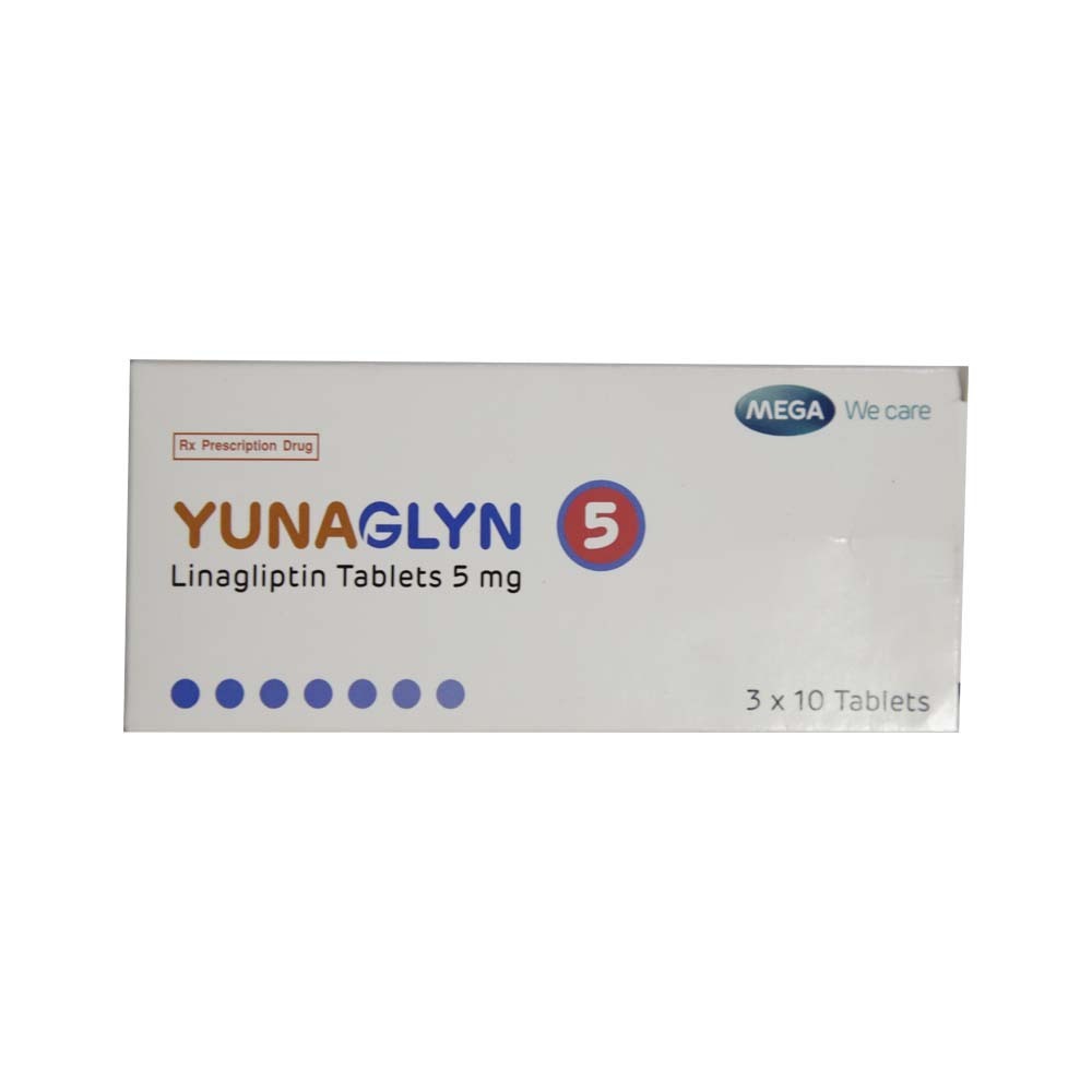 Yunaglyn 5 Linagliptin Tablets 5MG 10PCS x 3