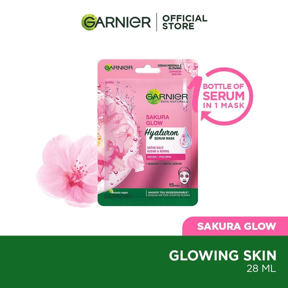 Garnier Sakura Glow Serum Mask 28ML
