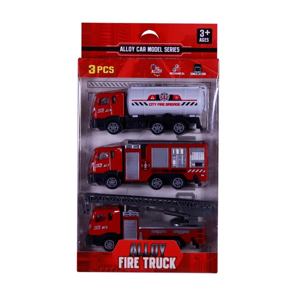 SF Alloy Fire Car 3PCS No.206-33