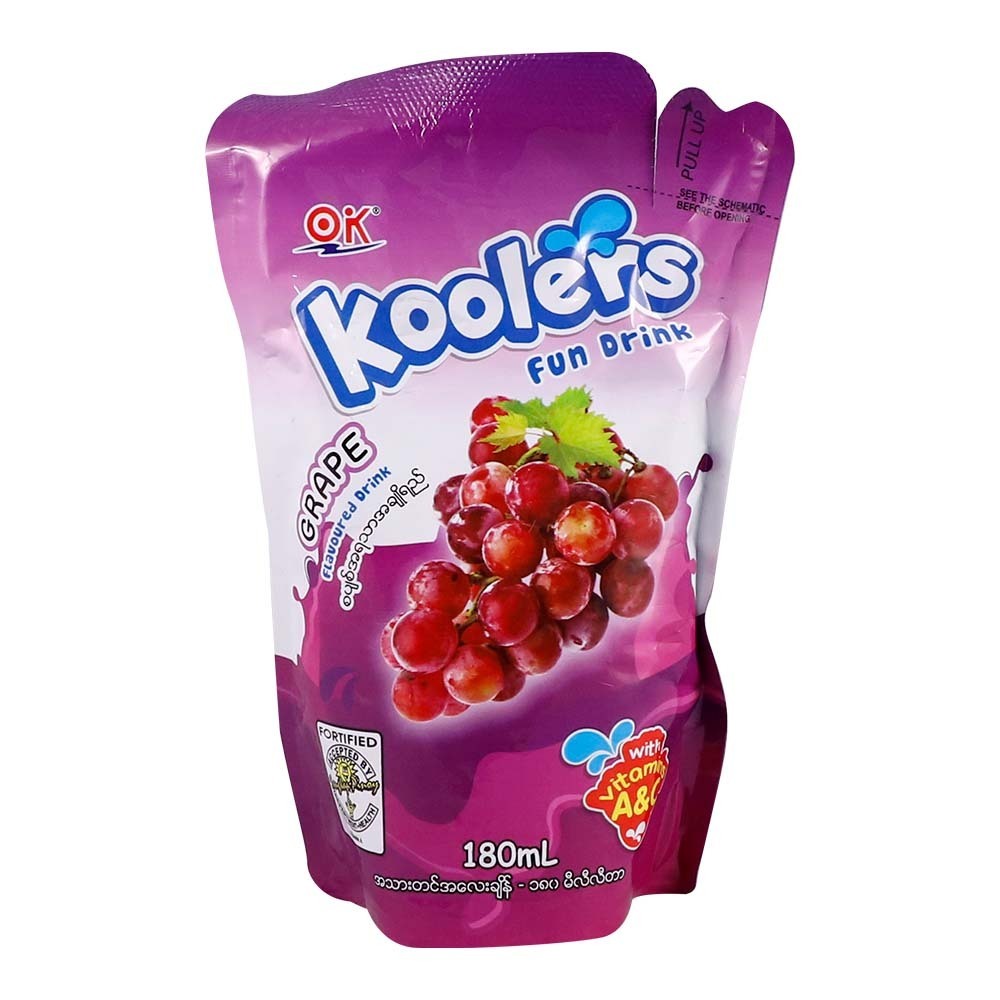 Ok Koolers Grape Flavour Fruit Juice 180ML